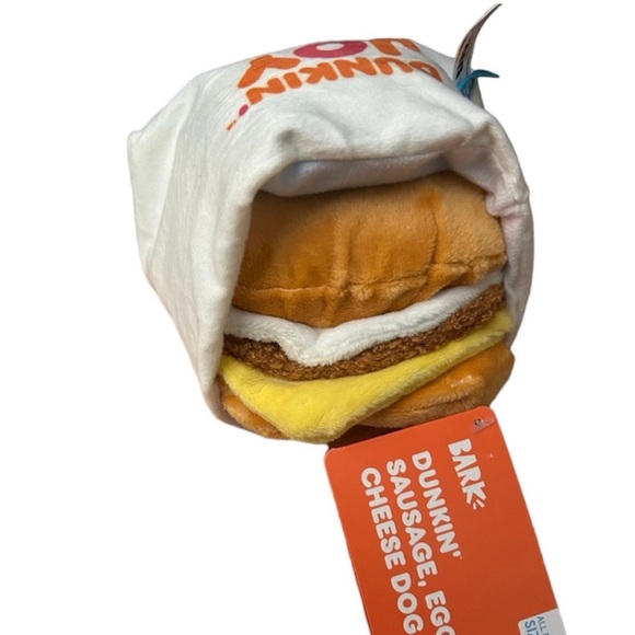 Dunkin’ x Bark Sausage Egg & Cheese Dog Toy - Picture 3 of 4